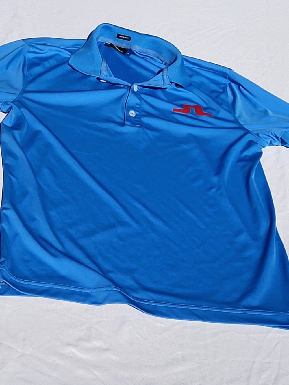 J Lindberg Polo Shirt Men's Medium Blue Short Sleeve Preppy Outdoor Athleisure